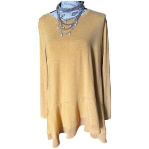 Dark Cottagecore Boho Goth cream LOGO Tops Tunic  Large